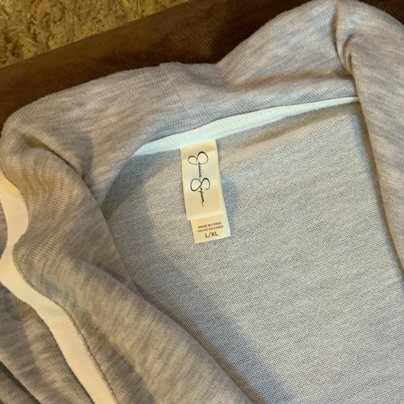 Jessica Simpson Grey White L XL Robe Pockets - Picture 2 of 7